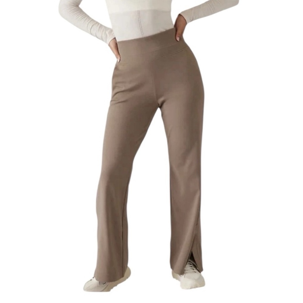 NWOT Athleta Venice bootcut Flare yoga Pants trousers taupe size large